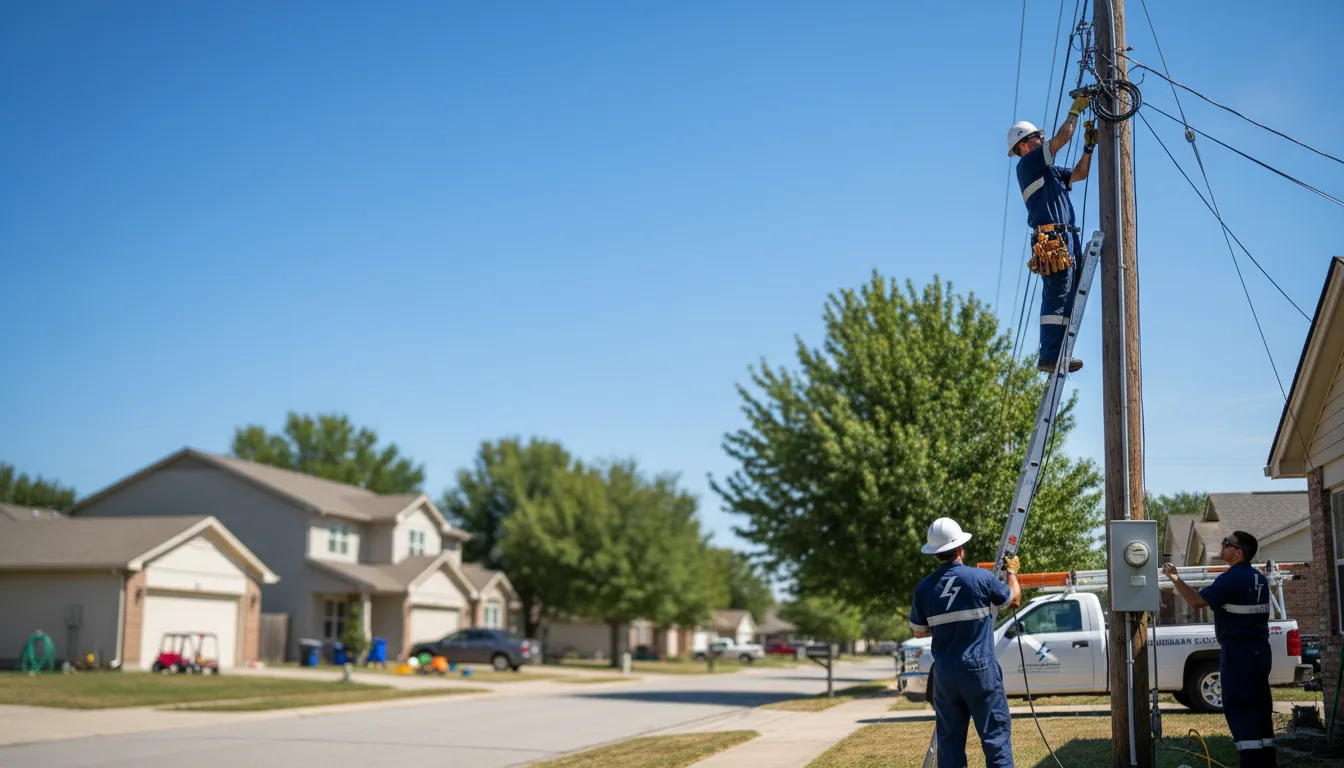 Residential electrician providing installation services in Eudora, KS